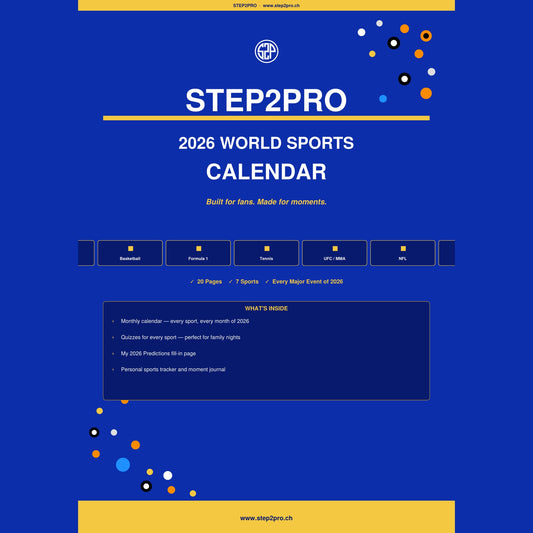 Never Miss a Moment - Step2Pro 2026 World Sports Calendar